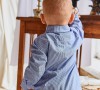 Сорочка верхняя для мальчика Арт.2808 (синяя клетка) - 7